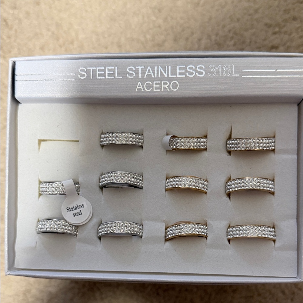 Acer Women's Silver Stainless Steel Ring Collection View 4